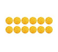 Qudinip Pickleball da 74 Mm Ad Alta elasticità da 12 Pezzi per Giochi All'aperto Materiale PE Durevole Design a 40 Fori Perfetto per Tutte le età (Gialla)