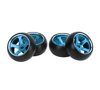 Qudinip Pneumatici e Cerchioni per Auto RC in Scala 1/28 da 4 Pezzi con Elevata Resistenza all'Usura per K989 K969 P939 284131 Mini Q in Gomma Resistente (Blu)