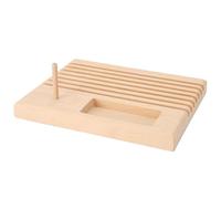 Qudinip Porta-righello per Quilting, Robusto Porta-spola Fai da Te, Organizer per Strumenti da Cucito, Piccolo Faggio, 18x15x2 Cm