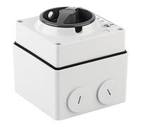 Qudinip Presa per Interruttore Impermeabile da Esterno con Design Antipolvere e Blocco di Sicurezza per Uso Industriale - Materiale PC Ignifugo - 2 unità (4P20A)
