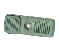 Qudinip Protezione per Lavello Tappetino in Silicone Inodore Assorbimento D'acqua Facile da Pulire per Lavello da 37x14 Cm (Verde scuro)