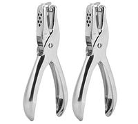 Qudinip Punzonatrice per Biglietti Portatile in Acciaio n. 45 Durevole da 2 Pezzi a Foro Singolo per Modellistica di Abbigliamento, Diametro 6 Mm