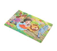 Qudinip Puzzle Giocattolo per Bambini da 60 Pezzi con Squisiti Modelli di Cartoni Animati per L'apprendimento e il Divertimento dei Bambini, Scatola di Ferro 22 X 13 Cm Inclusa ((Gita nella foresta))
