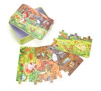 Qudinip Puzzle per Bambini da 60 Pezzi, Simpatico Cartone Animato, Giocattolo per Imparare e Giocare, Fibra di Legno, 22 X 13 Cm ((Cappuccetto Rosso))