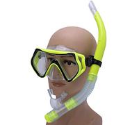 Qudinip Qudinip Occhialini da Sub per Adulti, Maschera Subacquea da Nuoto per Snorkeling con Vista Ampia con Cinturino Regolabile, per Appassionati di Snorkeling e Nuoto (Blu) (Gialla)