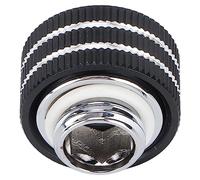 Qudinip Raccordi per Rigidi Raccordi a Compressione da 14 Mm G1/4 Pollici con Anelli di Tenuta per di Raffreddamento Ad Acqua per PC Argento 3 unità (Nera)