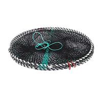 Qudinip Rete Portatile Pieghevole per Granchi per la Cattura di Aragoste e Gamberetti, Accessorio da Pesca Pieghevole in Nylon, 45x20 Cm,