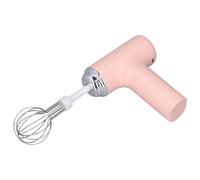 Qudinip Sbattitore Elettrico per Uova, Sbattitore Manuale Senza Fili con 3 Marce e 2 Fruste Intercambiabili, per Montare Panna, Burro, Marmellata di Uova, Condimenti per Insalata (Rosa)