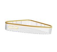 Qudinip Scaffale Portaoggetti a Parete Scaffale Elegante e Multifunzionale per il Bagno Installazione Senza Foratura Plastica 1 unità (Triangolo - Trasparente)