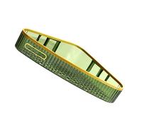 Qudinip Scaffale Portaoggetti a Parete Scaffale Elegante e Multifunzionale per il Bagno Installazione Senza Foratura Plastica 1 unità (Triangolo: verde scuro)