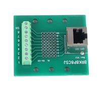 Qudinip Scheda Connettore Ethernet RJ45 per Connessioni di Rete Stabili con Terminali a Vite per Router e Switch, Materiale ABS