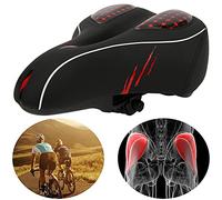 Qudinip Sella per Bicicletta Cuscino in Morbido Silicone Big Bum con Sfera di Sospensione per il Comfort del Ciclismo Ottimo per la Mountain Bike 1 unità Bianca (Sella grande con foro centrale