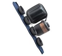 Qudinip Set da tè da Viaggio Mini Teiera in Ceramica Portatile con Infusore per il Piacere del tè da Campeggio All'aperto 1 Set (Pentola Nera con 4 Tazze)
