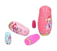 Qudinip Set di Bambole Nidificanti in Legno Colorate Fatte a Mano per il Gioco dei Bambini e la Decorazione della Casa - Design Simpatico Cartone Animato, 5 Pezzi