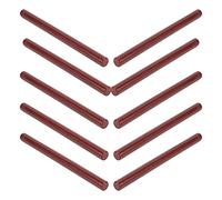 Qudinip Set di Bastoncini di Ceralacca da 10 Pezzi Piccoli Bastoncini di Cera Multicolori per Inviti e Decorazioni Fai da Te in Rosso Scuro, Rosso Marrone, Verde Oro (scuro)