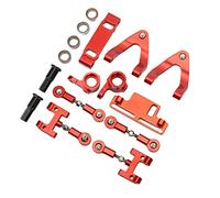 Qudinip Set di Bracci di Sospensione in Alluminio RC per Auto WPL D12 Accessori in Metallo Durevoli Migliorano le Prestazioni 13 Pezzi (Rossa)