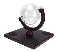 Qudinip Set di Decanter per Vino Elegante Contenitore per Whisky con Grafica Globo per Regalo per la Festa del papà 800 Ml con 4 Bicchierini