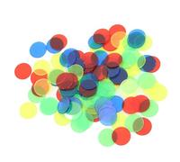 Qudinip Set di Dischi Token di Gioco 100 Pezzi di Chip di Conteggio Rotondi Traslucidi per Giochi da Tavolo in per Uso Domestico, Diametro 15 Mm