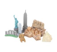 Qudinip Set di Edifici in Miniatura di Around World City per Divertimento Educativo - 10 Pezzi di Vita Come Antichi Edifici Famosi per Feste di Bambini