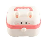 Qudinip Set di Giocattoli da Dottore per Bambini Simpatico Simulatore Medico Educativo Dal Design di Coniglio per Bambini Dai 3 Anni in su Custodia Portatile in Plastica (Rosa)
