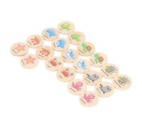 Qudinip Set di Giochi di Memoria in Legno per Bambini 20 Pezzi di Design