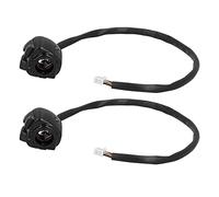 Qudinip Set di Interruttori per Manubrio Moto Universale da 2 Pezzi e 1 Pollice con ABS Resistente e Lega di Alluminio per il Controllo del Clacson e del Segnale (Nera)