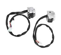 Qudinip Set di Interruttori per Manubrio Moto Universale da 2 Pezzi e 1 Pollice con ABS Resistente e Lega di Alluminio per il Controllo del Clacson e del Segnale (Argento elettrolitico)