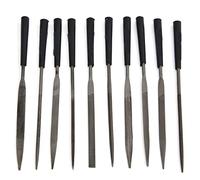 Qudinip Set di Lime Ad Ago Mini Lime per Gioielli per Levigatura e Incisione di Precisione su Modelli in Metallo, Acciaio Al Carbonio, Set da 10 Pezzi (3 * 140 mm)