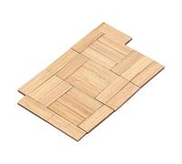 Qudinip Set di Pedane per Casa delle Bambole 24 Pezzi Elegante Decorazione per Pavimenti in Miniatura in bambù per lo Studio del Soggiorno della Casa delle Bambole in Scala 1:12
