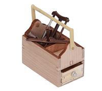 Qudinip Set di Strumenti per Casa delle Bambole in Miniatura 1:12 Ad Alta Simulazione per Bambini e Ragazze, Realizzato in Lega Resistente e Materiale di Pino con 12 Pezzi