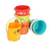 Qudinip Set di Tazze Colorate Impilabili per L'apprendimento Precoce, Gioco Sicuro per il Bagnetto dei Bambini Dai 6 Mesi in su, 5 Pezzi, Plastica Resistente