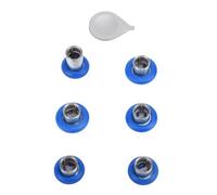 Qudinip Set Levette Intercambiabili Dal Design Elegante per Controller di Gioco Serie 2, 6 Levette in Gomma e Acciaio Inossidabile per Un'esperienza di Gioco Personalizzata (Blu)