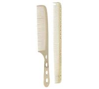 Qudinip Set Pettine per Capelli Portatile in Alluminio per Salone e Uso Domestico, Strumento per lo Styling Antistatico per Capelli Senza Grovigli, Design Leggero e Flessibile, 2 Pezzi (#3)