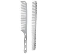Qudinip Set Pettine per Capelli Portatile in Alluminio per Salone e Uso Domestico, Strumento per lo Styling Antistatico per Capelli Senza Grovigli, Design Leggero e Flessibile, 2 Pezzi (#2)