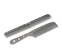 Qudinip Set Pettine per Capelli Portatile in Alluminio per Salone e Uso Domestico, Strumento per lo Styling Antistatico per Capelli Senza Grovigli, Design Leggero e Flessibile, 2 Pezzi (#1)