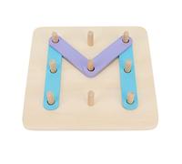 Qudinip Set Puzzle per Costruire Lettere, Blocchi Colorati in Legno Impilabili, Sviluppo della Coordinazione Occhio-Mano per Bambini Dai 36 Mesi in su, Materiale Ecologico, 26 Blocchi di Legno