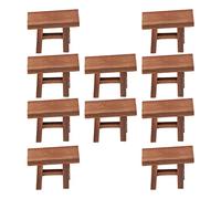 Qudinip Sgabello del Piede per Bambole in Miniatura, Mini Panchina retrò per 1/12 Accessori per la Casa delle Bambole 1/6 con Dettagli Squisiti in Legno lievito.
