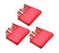 Qudinip Sidewall da Tenda da Sole, Pannello Laterale in Tessuto Oxford Impermeabile 3x2m, con 3 Pannelli per la Protezione da Giardino da Giardino da Campeggio da Patio (Red)