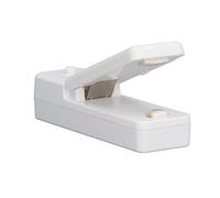 Qudinip Sigillatore Portatile per Mini Sacchetti con Magnete Ricaricabile per la domestica. Sigilla e Conserva gli Alimenti in Modo Efficiente (Bianca)