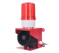 Qudinip Sirena di Allarme Industriale, Corno con Luce Stroboscopica Esterna Impermeabile 115 DB con Perline di Lampada a LED, per Porti di Fabbriche di Cantieri Edili (CC 12 V)