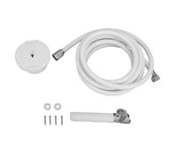 Qudinip Soffione Doccia per con Tubo Flessibile, Soffione Doccia in Acciaio Inossidabile con Pressa Manuale e Tubo dell'Acqua da 4 Metri per Campeggio su Yacht per Veicoli da Diporto