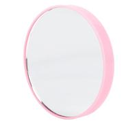 Qudinip Specchio per Trucco Ingranditore 10X con Ventose Compatto e Portatile per Viaggi e Uso Quotidiano Materiale ABS 7,5 Cm (Rosa)
