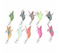 Qudinip Squid Jigs Esche da Pesca Dure Luminose per la Pesca D' Set da 10 Pezzi 145 Mm Legno e Acciaio Inossidabile