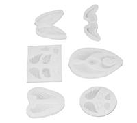 Qudinip Stampo in Silicone per Dolci Artigianali, 6 Pezzi a Forma di Ala D'angelo, Design Morbido e Flessibile per Torte e Cioccolatini, Materiale Siliconico Trasparente