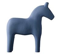 Qudinip Statuetta di Cavallo in Legno Dipinta a Mano Dal Design Semplice e Moderno per il Tavolo Dell'home Office in Resistente Legno di Pino (Piccolo)