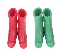 Qudinip Stivali da Pioggia per Bambole Accessori in Miniatura per la Decorazione della Casa delle Bambole in Scala 1:12 Perfetto per i Bambini Che Giocano in Vinile Rosso Verde 2 Paia