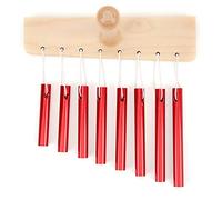 Qudinip Strumento a Percussione per Bambini con Carillon a 8 Toni con Martello, Giocattolo Musicale Colorato per L'educazione Precoce, Materiale Sicuro Ed Ecologico (Rossa)