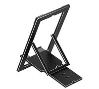 Qudinip Supporto per Cellulare Regolabile da Scrivania, Supporto per Tablet Pieghevole in Lega di Alluminio, Multifunzionale per Ufficio Domestico, Adatto per Dispositivi da 7,9-13" (Nera)