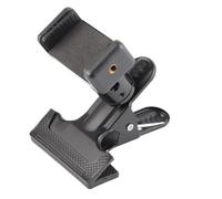 Qudinip Supporto per Telefono Regolabile a 360° con Clip per Testa di Chitarra per Trasmissione Dal Vivo e Registrazione Video, Supporto Universale, Nero, Include 2 Supporti