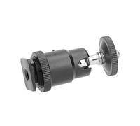Qudinip Supporto per Treppiede Regolabile a 360 Gradi con Testa a Sfera Mini per Luce del Microfono della Fotocamera, Lega di Alluminio, Design Portatile, 1x